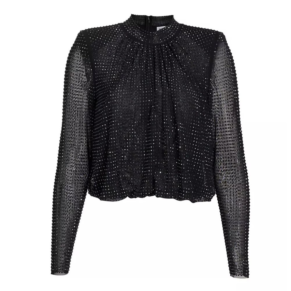 ✨🆕✨ Self-Portrait Studded Rhinestone Mesh Top